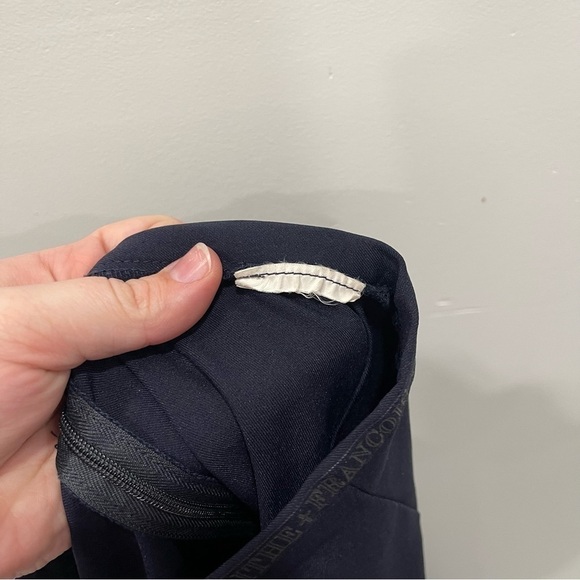 Marithe Francois Girbaud Logo Waistband Navy Straight Leg Trouser Pants Size 32 - Picture 8 of 8